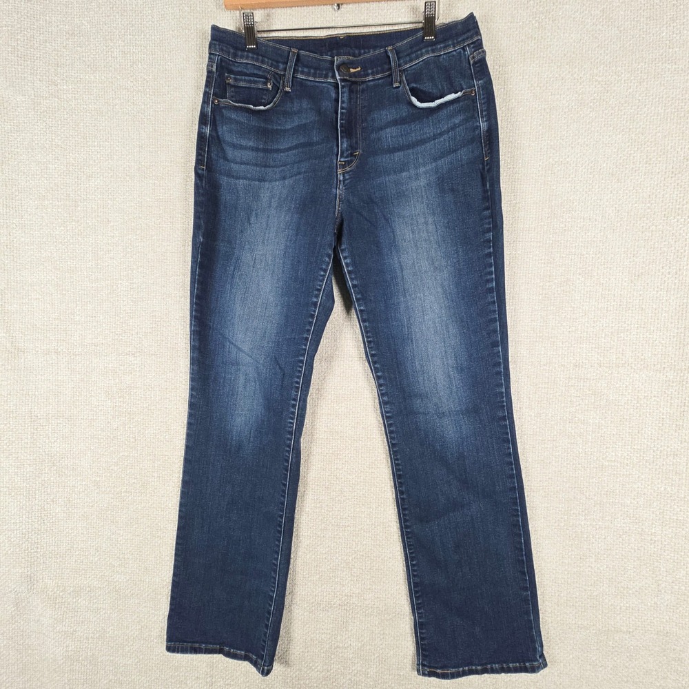 Levis Womens Straight Leg Jeans Dark Wash Indigo Stretch Denim W32 L30 NO TAG‎